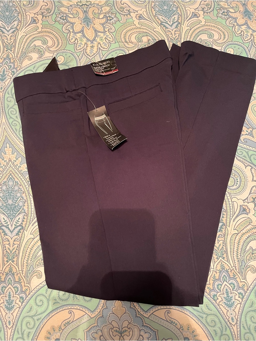 Kim Rogers Women's Navy Pull-On Dress Pants